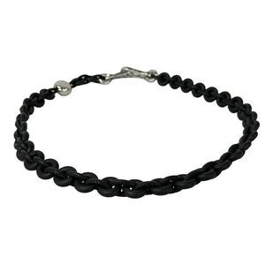 Loewe Shoulder Strap Black Silver Leather